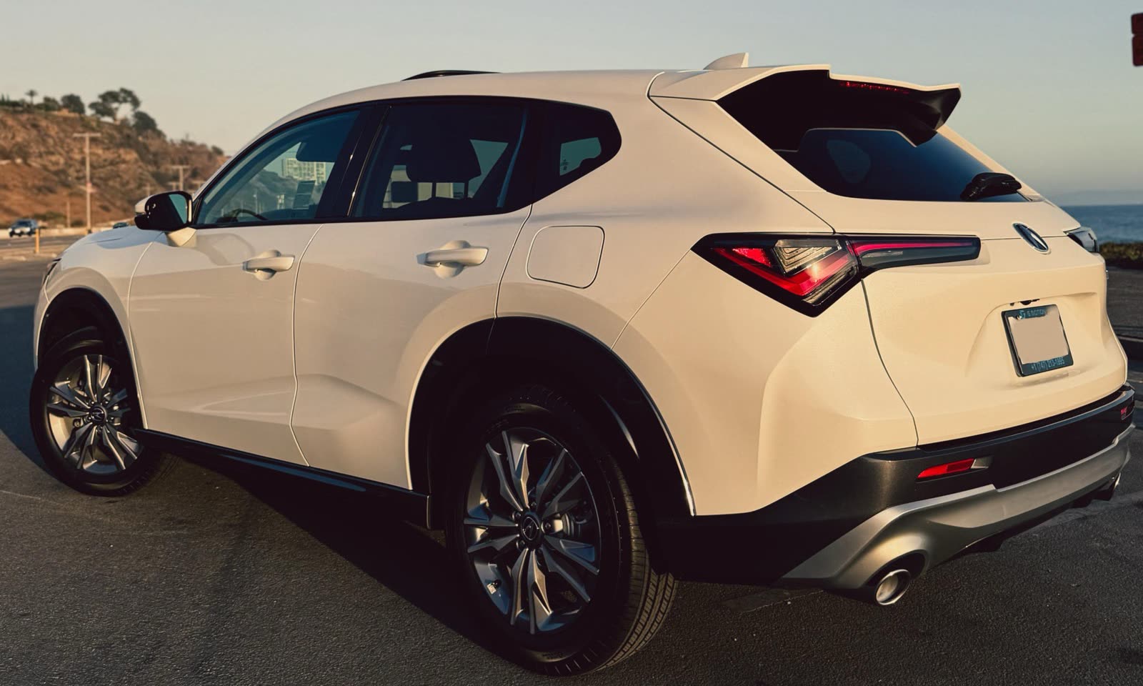 Acura ADX parked on the Los Angeles coast